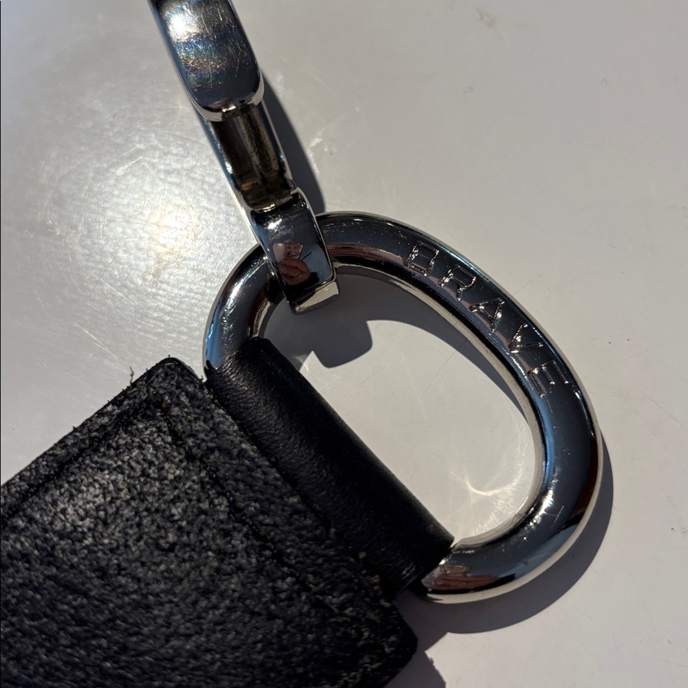 Brave 1992 black leather and elastic belt with brushed silver buckle size 36 - Picture 13 of 15